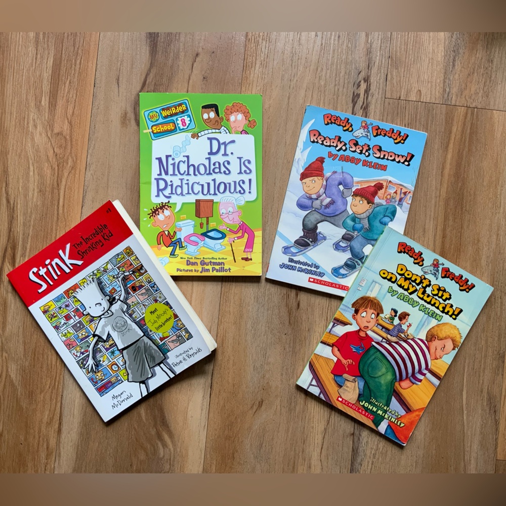 Bundle of Junior Chapter Books - Ready Freddy!, Stink, Dr. Nicolas is Ridiculous